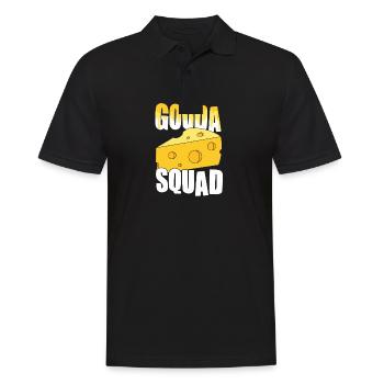 Amateurs de fromage - Funny Gouda Squad - Polo Homme - noir - Devant - Kai (181cm)