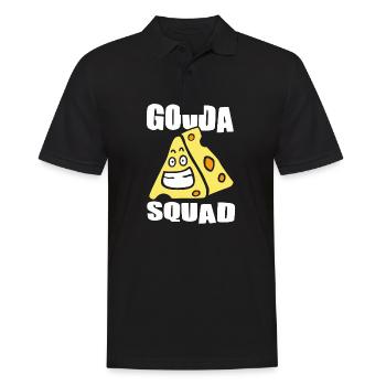 Amateurs de fromage - Funny Gouda Squad - Polo Homme - noir - Devant - Kai (181cm)