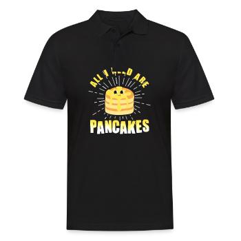 Tout ce dont j’ai besoin, ce sont des crêpes - Polo Homme - noir - Devant - Kai (181cm)
