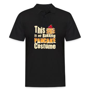 Costume de cuisson de crêpes - Crêpe drôle - Polo Homme - noir - Devant - Kai (181cm)