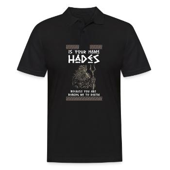 Antike Griechisches Mythologie und Griechischer - Männer Poloshirt - Schwarz - Vorne - Kai (181cm)