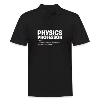 Professeur de physique - Polo Homme - noir - Devant - Kai (181cm)