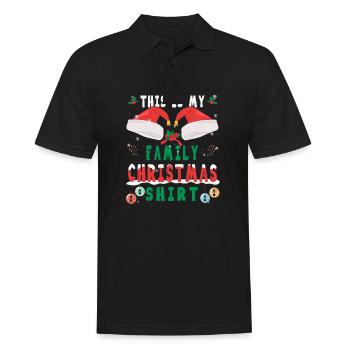 Funny Family Couple Clothes Christmas - Men's Polo Shirt - black - Front - Kai (181cm)