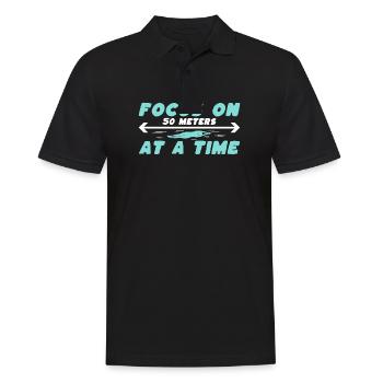 Concentrez-vous sur 50 mètres à la fois - Polo Homme - noir - Devant - Kai (181cm)