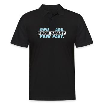 Nagez fort, tournez intelligemment et repoussez - Polo Homme - noir - Devant - Kai (181cm)