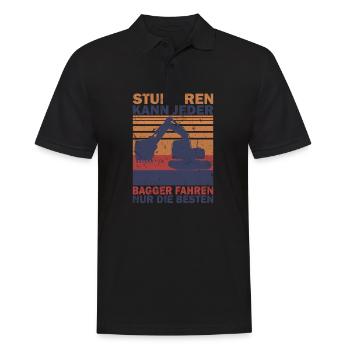 Studieren kann Jeder Baggern nur die Besten Shirt - Männer Poloshirt - Schwarz - Vorne - Kai (181cm)