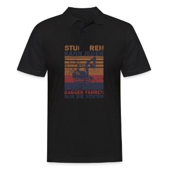 Studieren kann Jeder Baggern nur die Besten Shirt - Männer Poloshirt - Schwarz - Vorne - Kai (181cm)