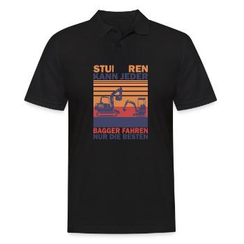 Studieren kann Jeder Baggern nur die Besten Shirt - Männer Poloshirt - Schwarz - Vorne - Kai (181cm)