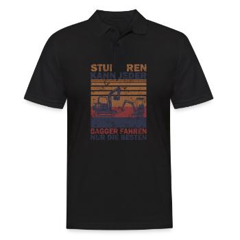 Studieren kann Jeder Baggern nur die Besten Shirt - Männer Poloshirt - Schwarz - Vorne - Kai (181cm)