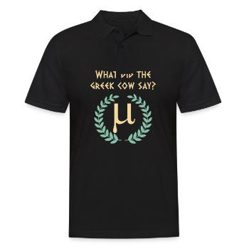Antike Griechische Mythologie und Griechische - Männer Poloshirt - Schwarz - Vorne - Kai (181cm)