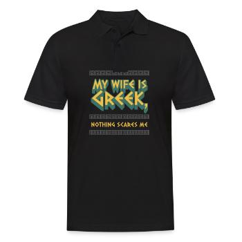 Antike Griechische Mythologie Geschichte und - Männer Poloshirt - Schwarz - Vorne - Kai (181cm)