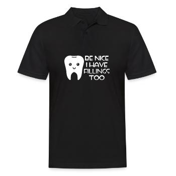 Technicien de laboratoire dentaire Technicien dentaire - Polo Homme - noir - Devant - Kai (181cm)