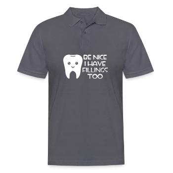 Technicien de laboratoire dentaire Technicien dentaire - Polo Homme - charbon - Devant - Nico (186cm)