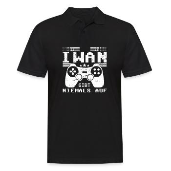 Iwan Gaming Konsole PC Gamer Geschenk - Männer Poloshirt - Schwarz - Vorne - Kai (181cm)