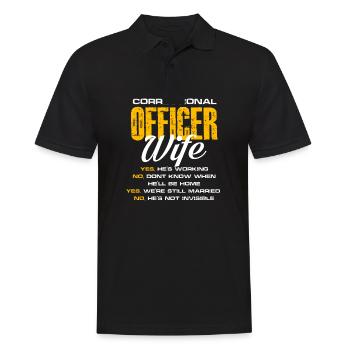 épouse d’agent correctionnel Conception pour une police - Polo Homme - noir - Devant - Kai (181cm)