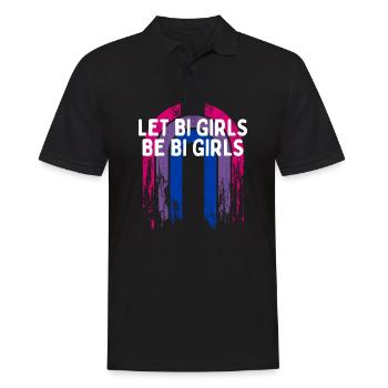 Let Bi Girls Be Bi Girls Bisexual Girlfriend Bi - Männer Poloshirt - Schwarz - Vorne - Kai (181cm)