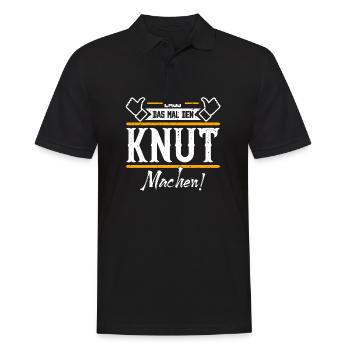 Knut Geschenkidee Geschenk Geburtstag - Männer Poloshirt - Schwarz - Vorne - Kai (181cm)