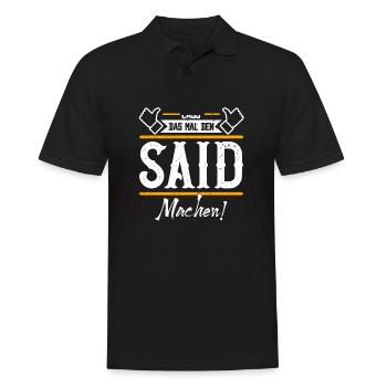 Said Geschenkidee Geschenk Geburtstag - Männer Poloshirt - Schwarz - Vorne - Kai (181cm)
