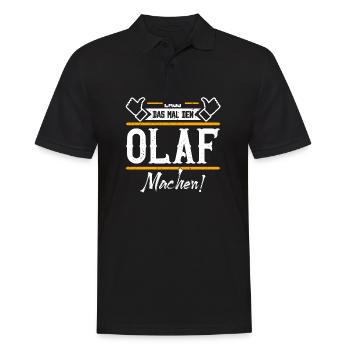 Olaf Geschenkidee Geschenk Geburtstag - Männer Poloshirt - Schwarz - Vorne - Kai (181cm)