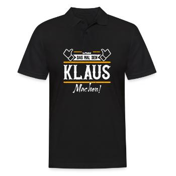 Klaus Geschenkidee Geschenk Geburtstag - Männer Poloshirt - Schwarz - Vorne - Kai (181cm)