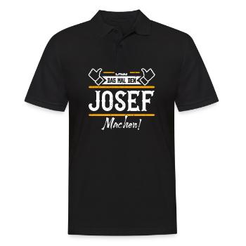 Josef Geschenkidee Geschenk Geburtstag - Männer Poloshirt - Schwarz - Vorne - Kai (181cm)