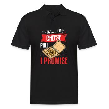 Just One More Cheese Pull I Promise Pizza Making - Männer Poloshirt - Schwarz - Vorne - Kai (181cm)