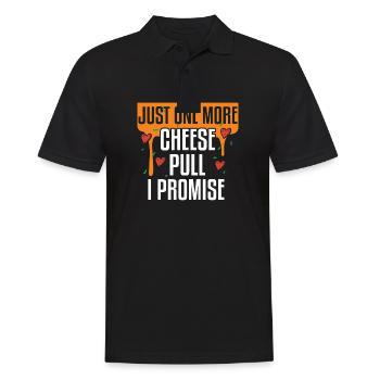 Just One More Cheese Pull I Promise Pizza Making - Männer Poloshirt - Schwarz - Vorne - Kai (181cm)