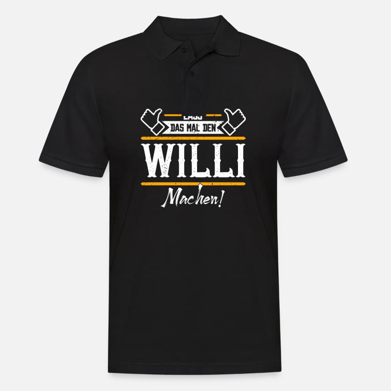 Willi Geschenkidee Geschenk Geburtstag - Männer Poloshirt - Schwarz