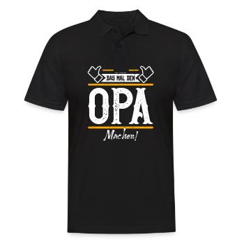 Opa Geschenkidee Geschenk Geburtstag - Männer Poloshirt - Schwarz - Vorne - Kai (181cm)