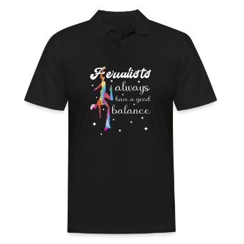 Acrobatie aérienne sur soie Cirque Acrobatique - Polo Homme - noir - Devant - Kai (181cm)
