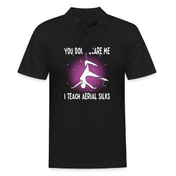 Teaching Air Silk - Funny Acrobatics - Men's Polo Shirt - black - Front - Kai (181cm)