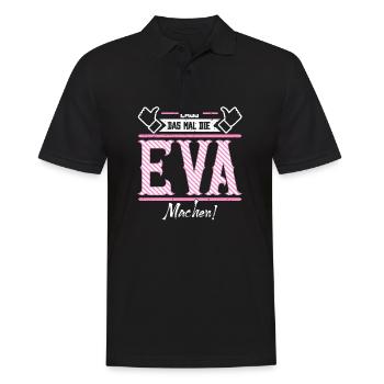Eva Geschenkidee Geschenk Geburtstag - Männer Poloshirt - Schwarz - Vorne - Kai (181cm)