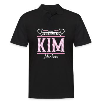 Kim Geschenkidee Geschenk Geburtstag - Männer Poloshirt - Schwarz - Vorne - Kai (181cm)