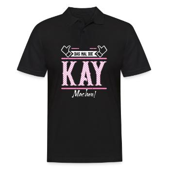 Kay Geschenkidee Geschenk Geburtstag - Männer Poloshirt - Schwarz - Vorne - Kai (181cm)