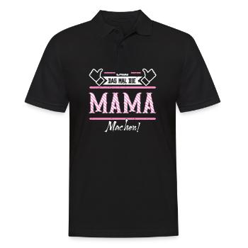 Mama Geschenkidee Geschenk Geburtstag Mutter - Männer Poloshirt - Schwarz - Vorne - Kai (181cm)