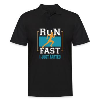 Lustiges Marathon Läufer Cross Country Marathoner - Männer Poloshirt - Schwarz - Vorne - Kai (181cm)