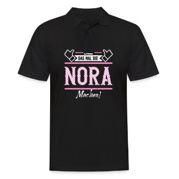 Nora Geschenkidee Geschenk Geburtstag - Männer Poloshirt - Schwarz - Vorne - Kai (181cm)