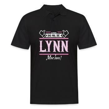Lynn Geschenkidee Geschenk Geburtstag - Männer Poloshirt - Schwarz - Vorne - Kai (181cm)