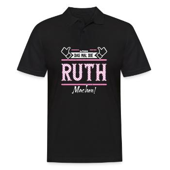 Ruth Geschenkidee Geschenk Geburtstag - Männer Poloshirt - Schwarz - Vorne - Kai (181cm)