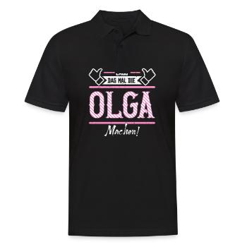 Olga Geschenkidee Geschenk Geburtstag - Männer Poloshirt - Schwarz - Vorne - Kai (181cm)