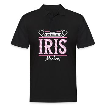 Iris Geschenkidee Geschenk Geburtstag - Männer Poloshirt - Schwarz - Vorne - Kai (181cm)