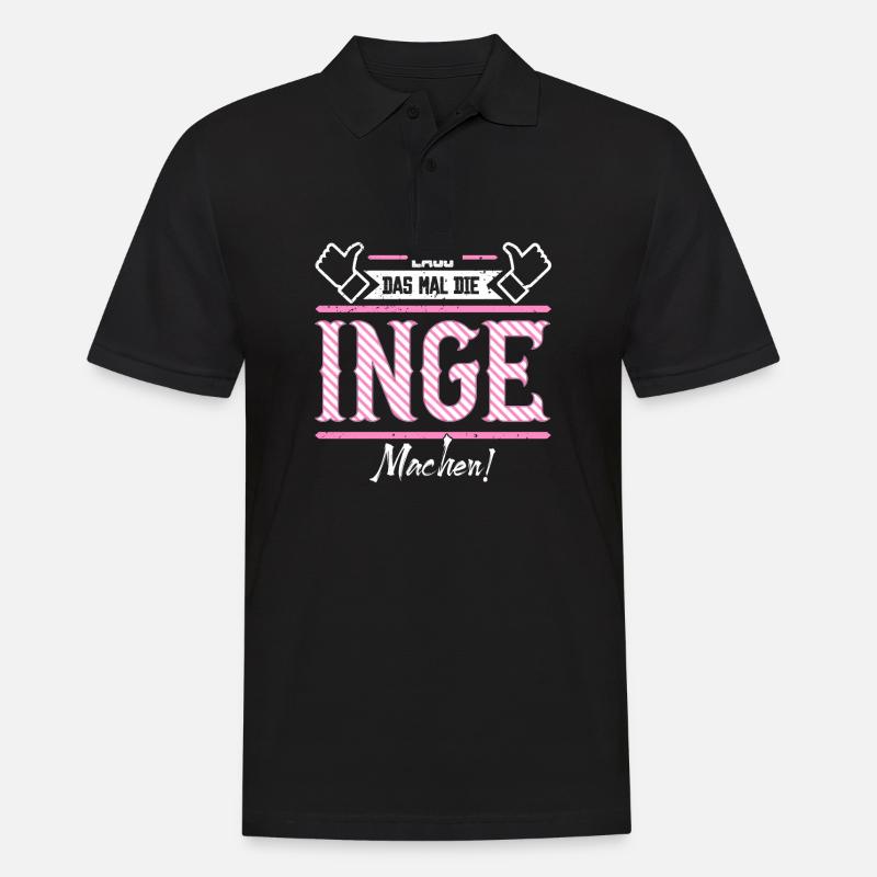 Inge Geschenkidee Geschenk Geburtstag - Männer Poloshirt - Schwarz