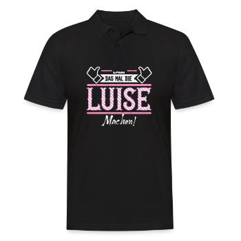 Luise Geschenkidee Geschenk Geburtstag - Männer Poloshirt - Schwarz - Vorne - Kai (181cm)