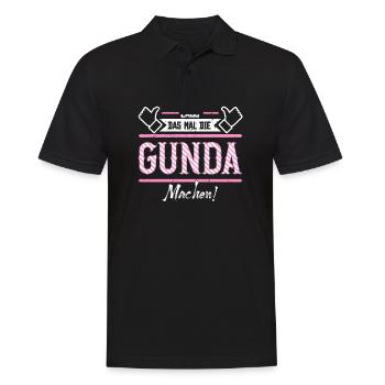Gunda Geschenkidee Geschenk Geburtstag - Männer Poloshirt - Schwarz - Vorne - Kai (181cm)