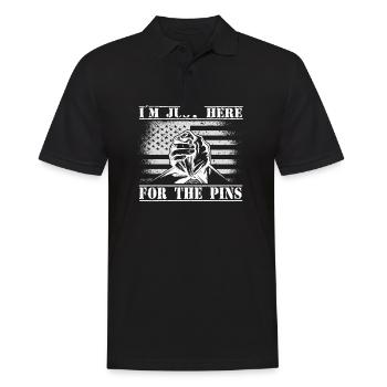 Armwrestler USA-Flaggen-Handdrücken - Männer Poloshirt - Schwarz - Vorne - Kai (181cm)