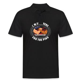 Armwrestler USA-Flaggen-Handdrücken - Männer Poloshirt - Schwarz - Vorne - Kai (181cm)