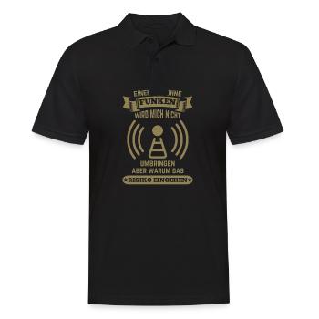 Amateurfunker ein Tag ohne funken wird mich nicht - Männer Poloshirt - Schwarz - Vorne - Kai (181cm)