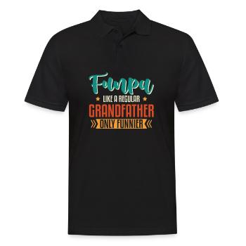 Funpa Wie Ein Normaler Großvater, Nur Lustiger - Männer Poloshirt - Schwarz - Vorne - Kai (181cm)