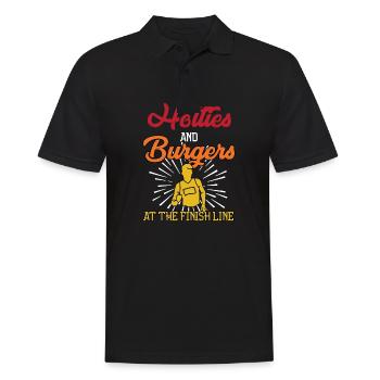 Lustiges Marathon Läufer Laufen Cross Country - Männer Poloshirt - Schwarz - Vorne - Kai (181cm)