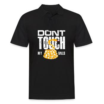 don't touch my balls Design for a animal jokes - Men's Polo Shirt - black - Front - Kai (181cm)
